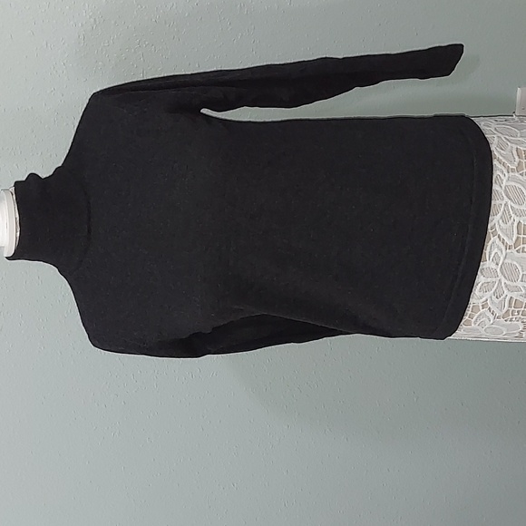 Classiques entier 100% extra fine merino wool dark gray turtleneck sweater M - Picture 2 of 8
